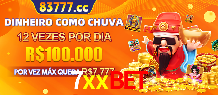 Banner do programa de recompensas Recomende para amigos do 7xxbet, detalhando os bônus por convidar amigos, com prêmios que chegam a R$288.888.